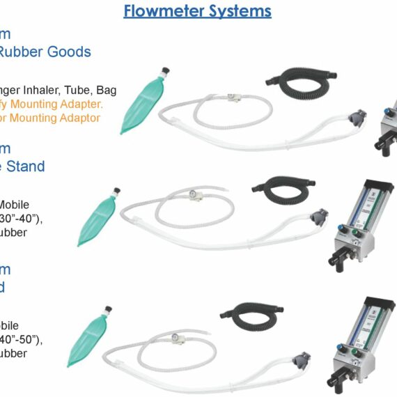 Belmed PC7 Flowmeter with Mobile Stand Options