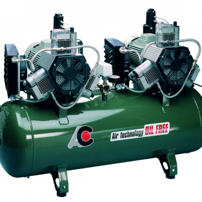 Cattani Twin Head 3 Cylinder Oilless Compressor