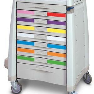 Capsa Avalo® Standard Medical Cart, 43 H X 24 D X 31 W, PEDCRASH Break Away Lock