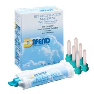 Mydent Bite Reg, Super Fast Set, Mint Choc Chip. 2x50 mL crtdg + 6 teal mixing tips/bx