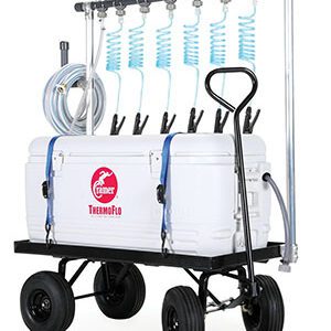 Cramer ThermoFlo Max Hydration Unit, Insulated Cooler w/30-Gallon Ice Capacity, 6 Drink Stations