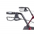 Drive Medical Heavy Duty Bariatric Rollator Rolling Walker with Large Padded Seat, Red