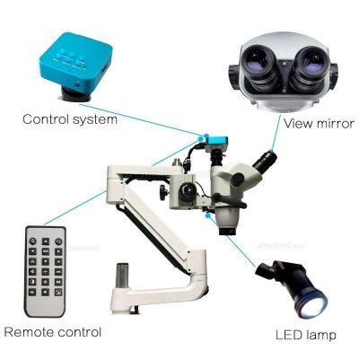 Trolley Type 5W Dental Root Canal Therapy Operating Microscope Loups with Camera